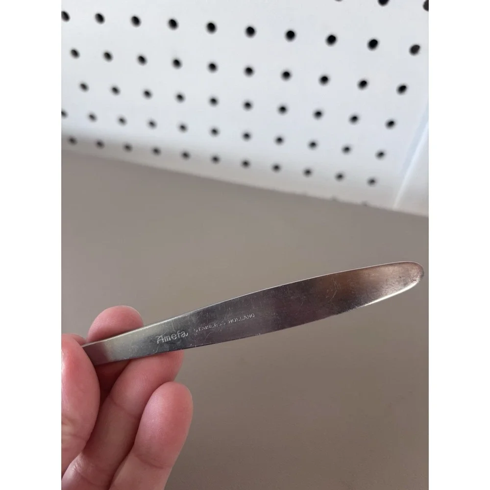 Amefa Stainless Holland Dinner Spoon Stainless Steel Tulip Floral‎ 8.25